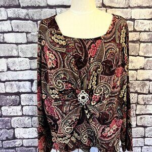 Onyx Nite NWT Cardigan Sweater W/ Built in Front Tank Only Size 3X